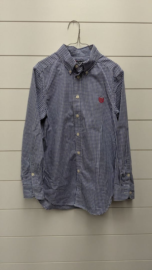 Chaps Plaid Polo Long Sleeve - 12