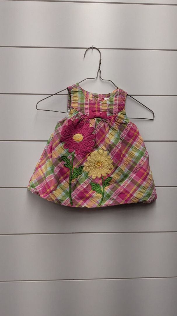 GYMBOREE Flower Plaid Dress - 3mo