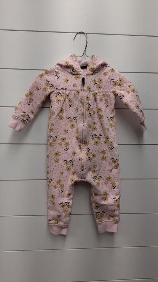 Carters Flower Hooded Jumper - 12mo