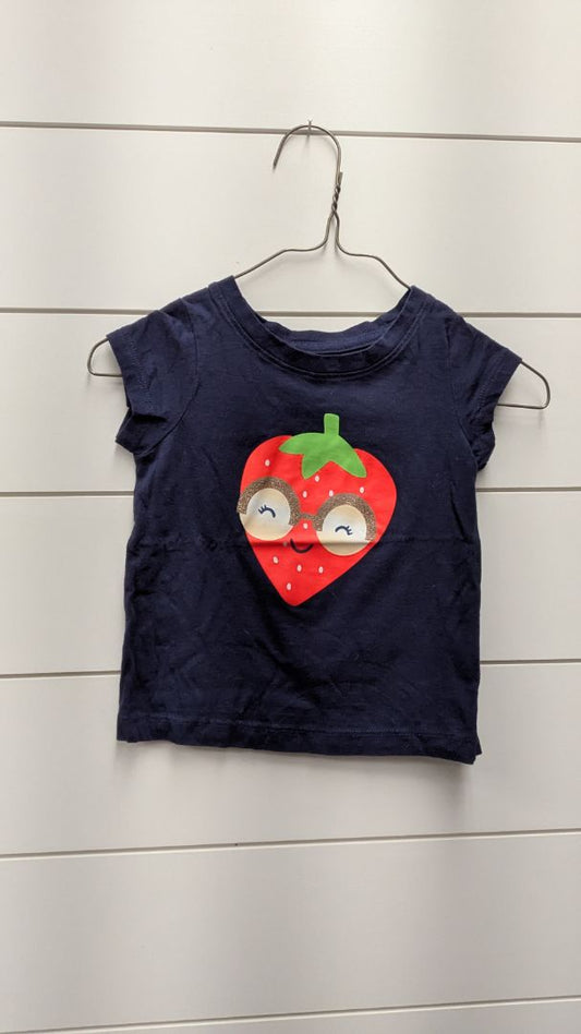 Cat & Jack Strawberry Short Sleeve - 18mo