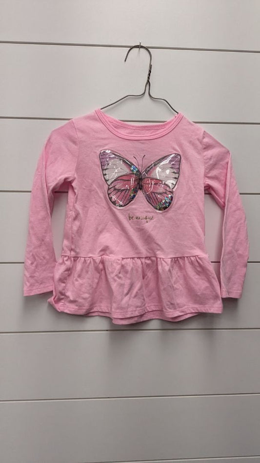 Carters Butterfly Sequin Long Sleeve - 2t