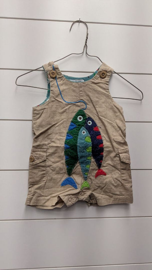 MUD PIE Fish Overalls - 9mo
