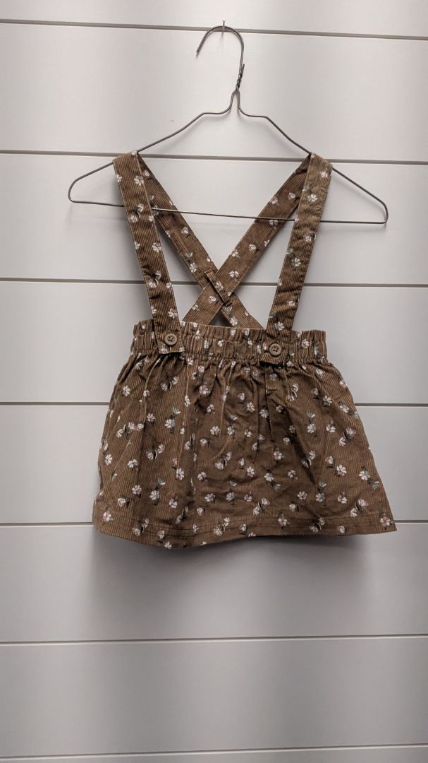 Carters Corduroy Floral Overall Skirt - 9mo