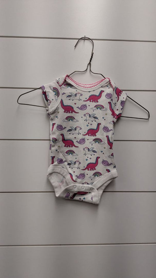 Members Mark Unicorn & Dinosaur Short Sleeve - NB