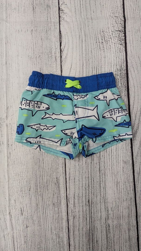 Cat & Jack Shark Swim Trunks - 6mo
