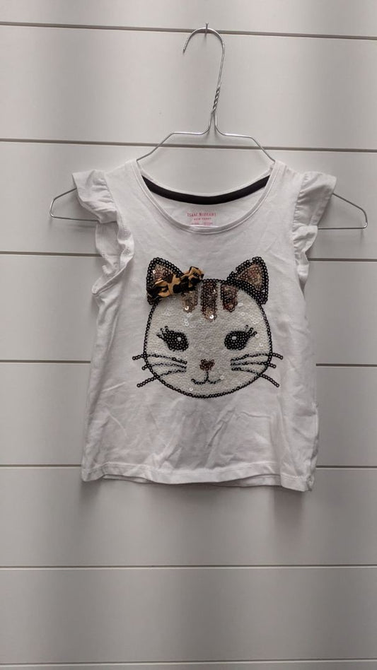 Isaac Mizrahl Sequin Cat Ruffle Short Sleeve - 6
