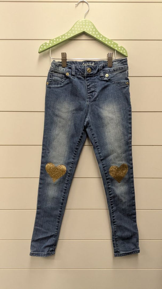 Cat & Jack Heart Jeans - 6