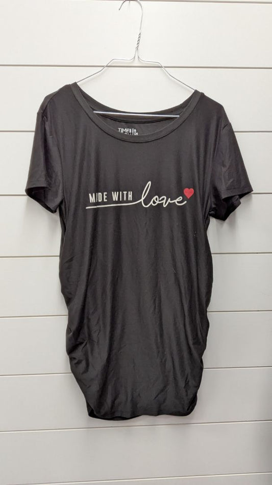 Time and Tru Maternity "Made with Love" Short Sleeve - S