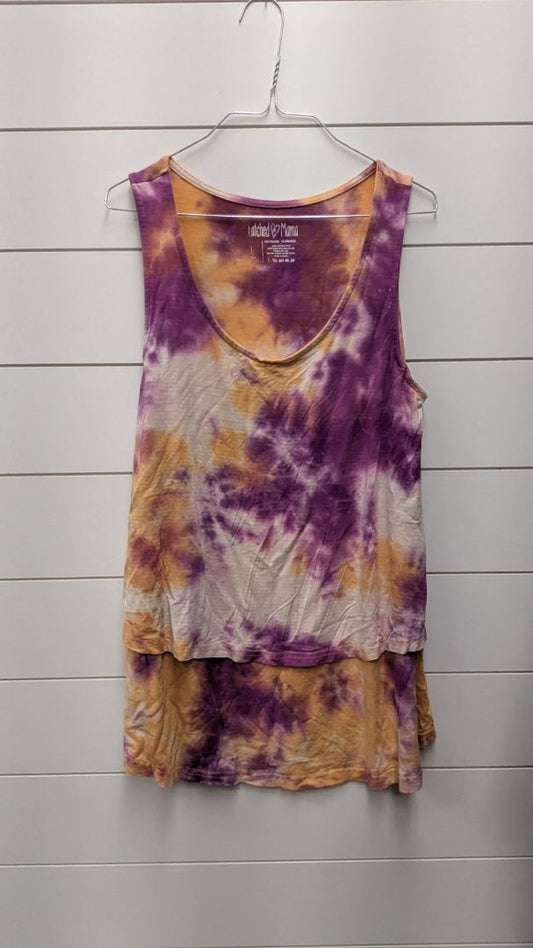Latched Mama Tye-Dye Maternity Tank Top - L
