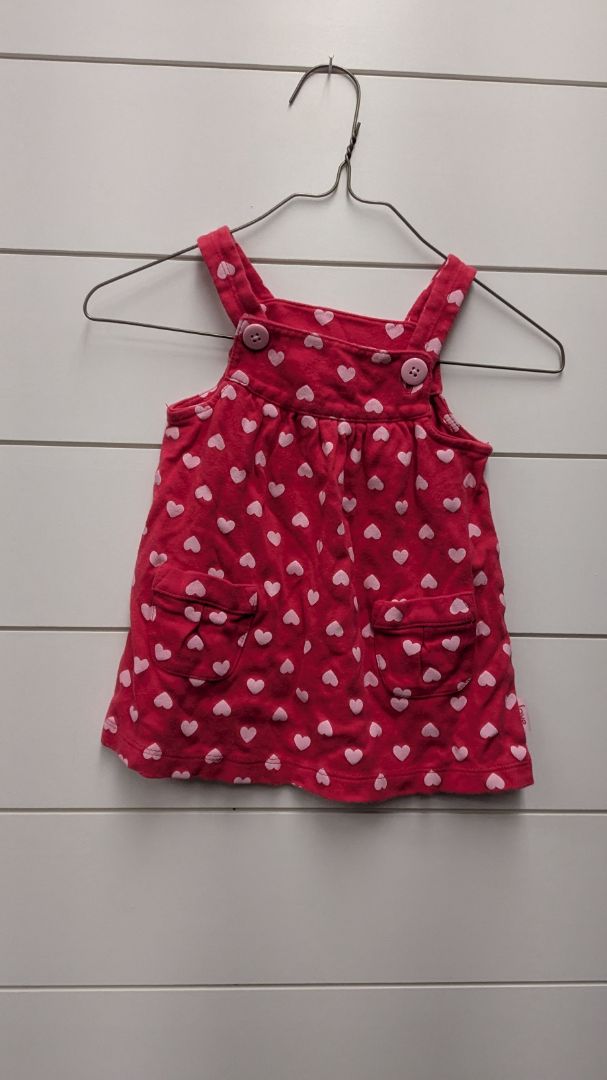 Carters Heart Overall Dress - 12mo