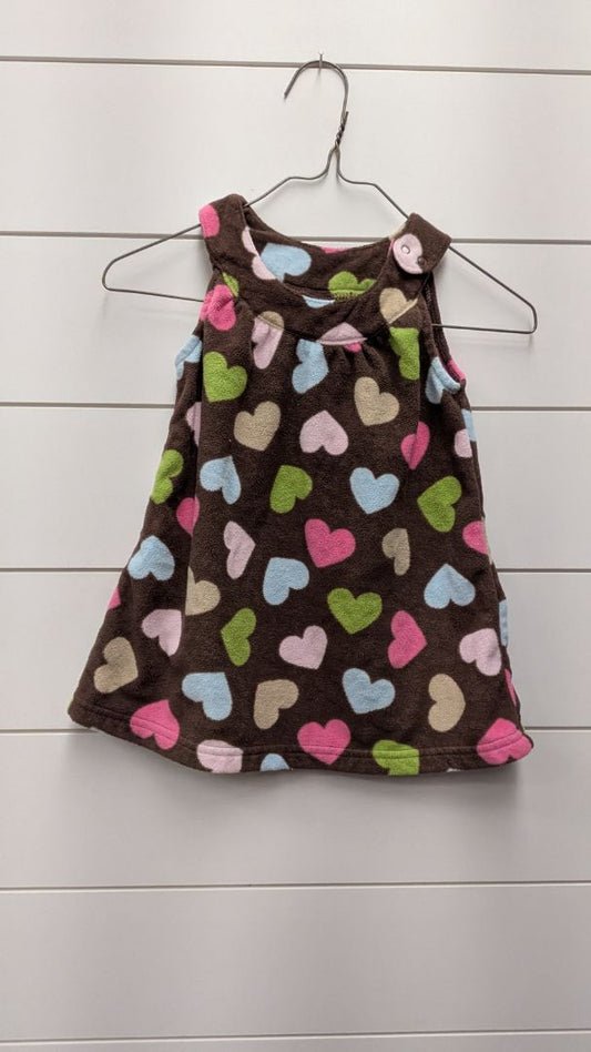 Carters Fleece Heart Dress - 12mo