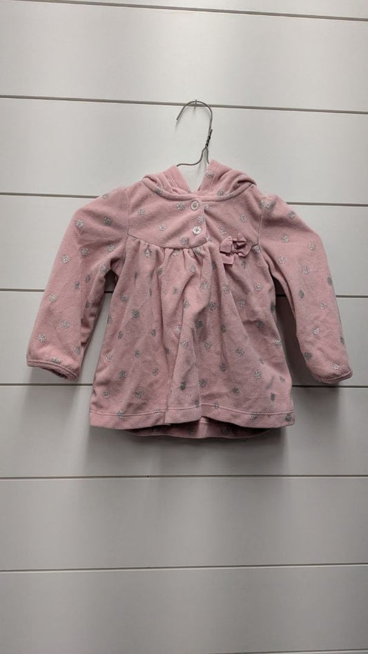 Carters Fleece Polka Dot Hoodie - 12mo