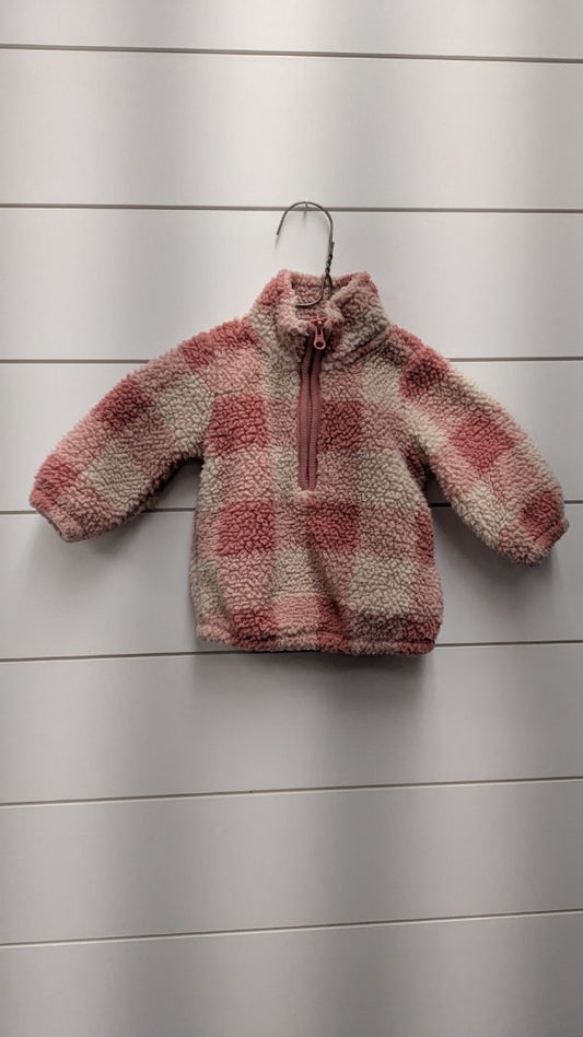 Carters Half-Zip Plaid Sherpa - 3mo