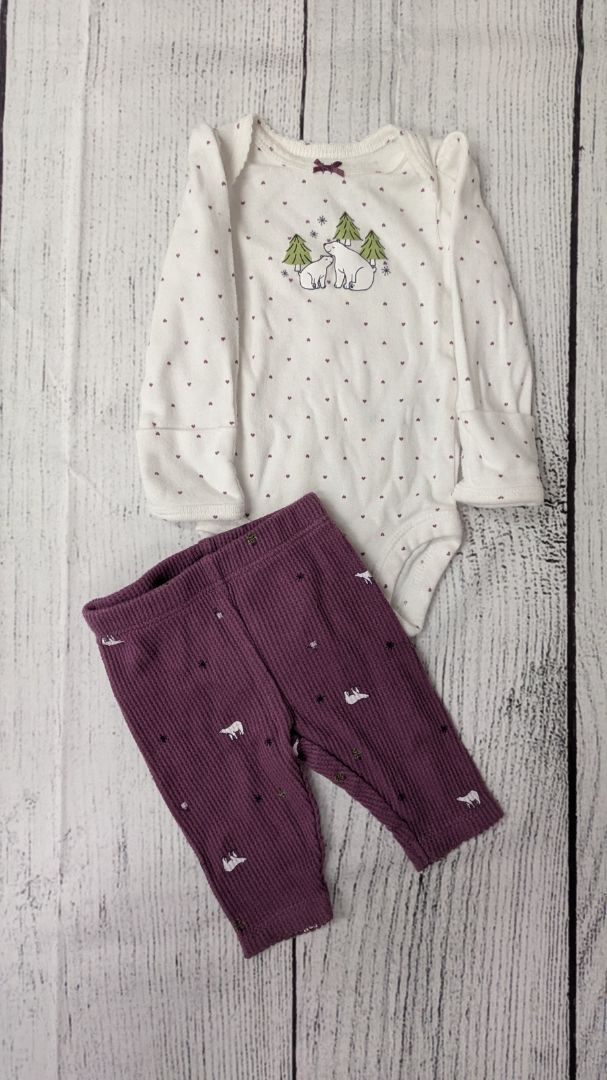 Carters Polar Bear Outfit - NB