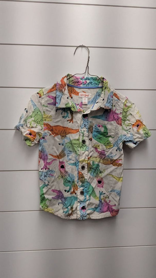 Cat & Jack Dinosaur Button-Up - 4t
