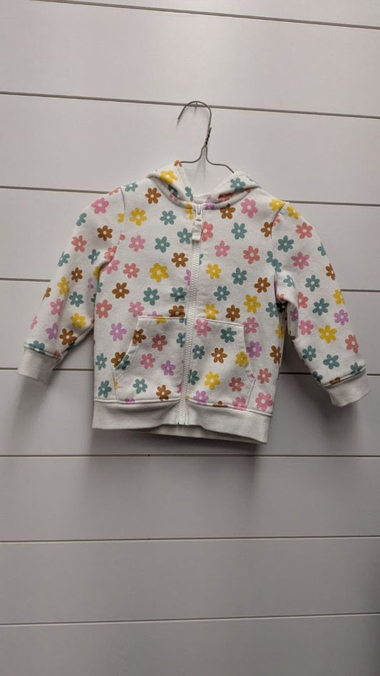 Cat & Jack Floral Zip-Up Hoodie - 18mo