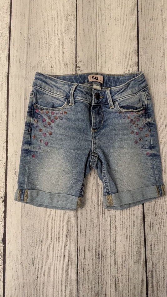 So Flower Jean Shorts - 8