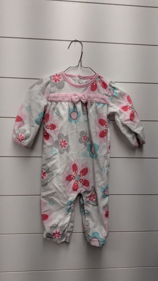 Carters Fleece Floral Pajamas - 9mo