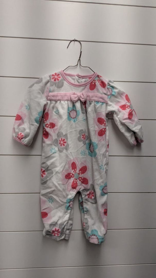 Carters Fleece Floral Pajamas - 9mo
