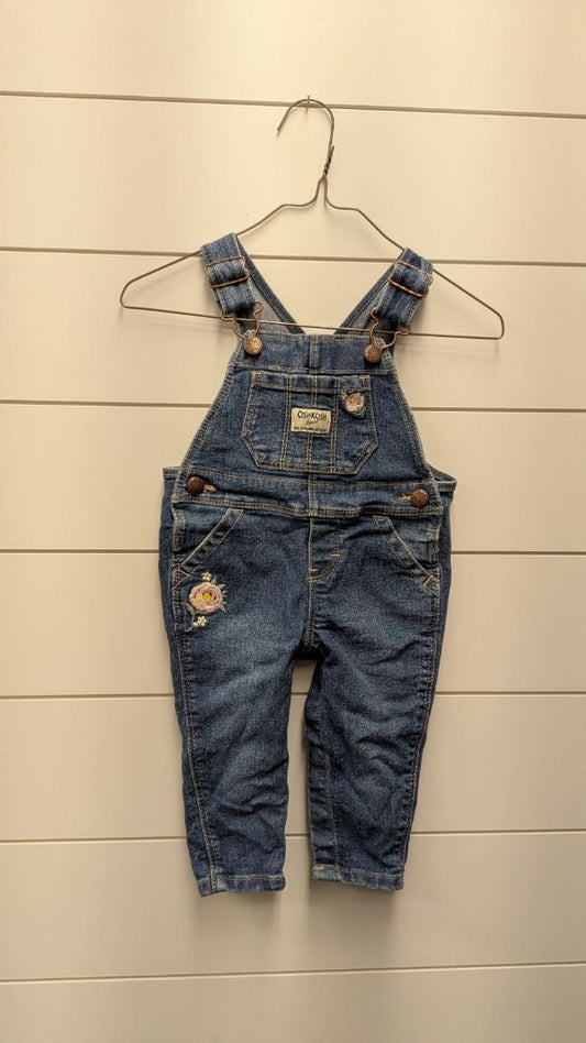Oshkosh Flower Overalls - 6mo