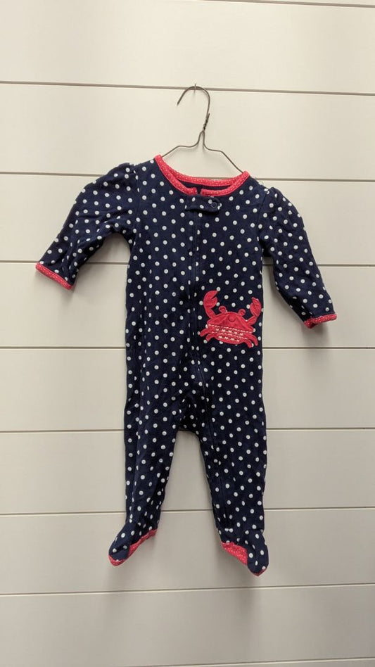 Carters Polka Dot Crab Pajamas - 9mo