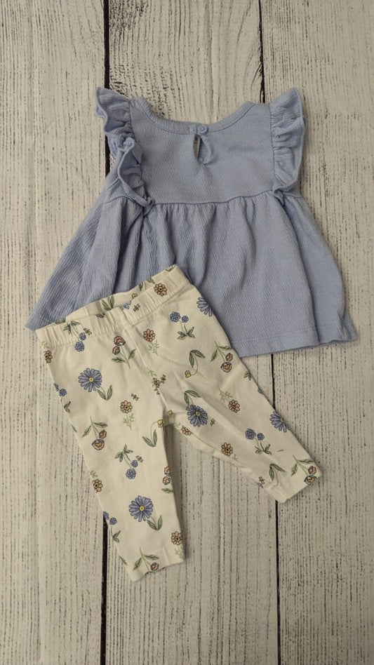 Carters Floral Outfit - 3mo