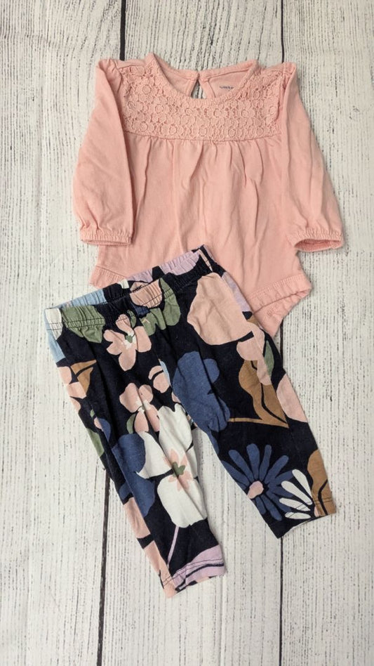 Carters Floral Outfit - 3mo