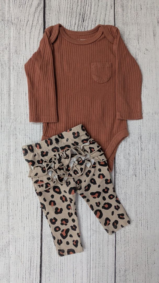 Easy Peasy Cheetah Print Outfit - 3mo