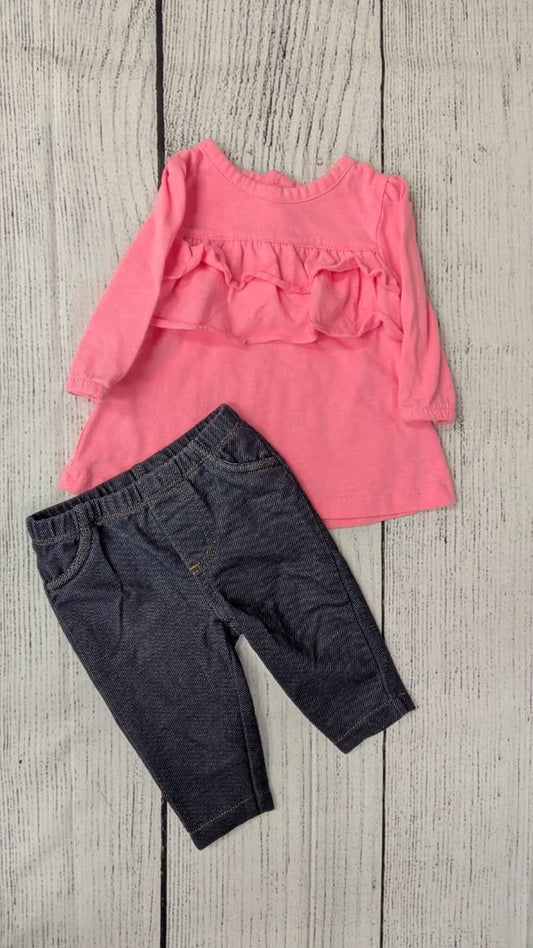 Carters Ruffle Outfit - 3mo