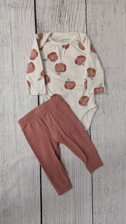 Carters Peach Outfit - 3mo