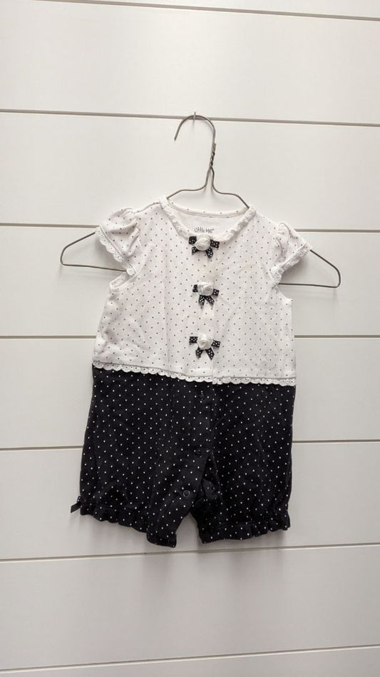 Little Me Polka Dot Romper - 9mo