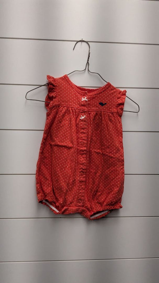 Carters Polka Dot Whale Romper - 9mo