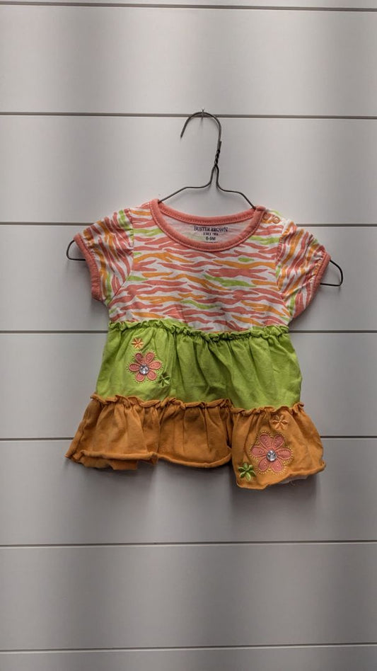 Buster Brown Ruffle Flower Short Sleeve - 9mo