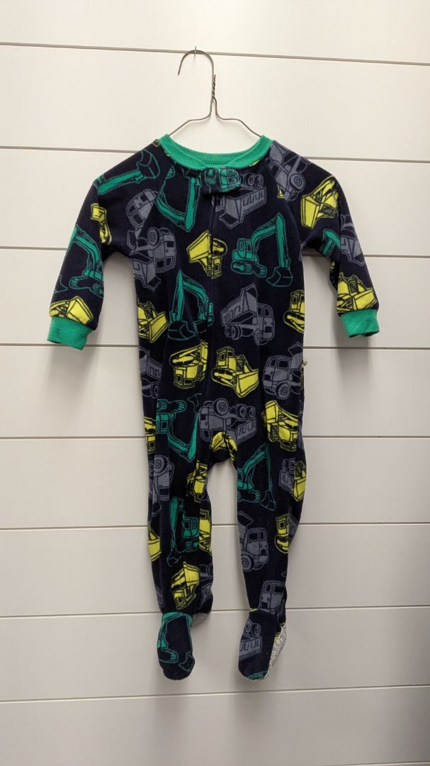 Carters Bulldozer Fleece Pajamas - 18mo