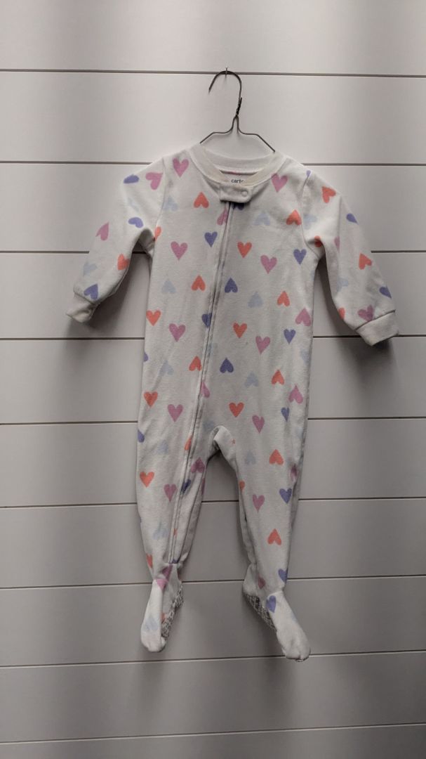Carters Heart Fleece Pajamas - 18mo