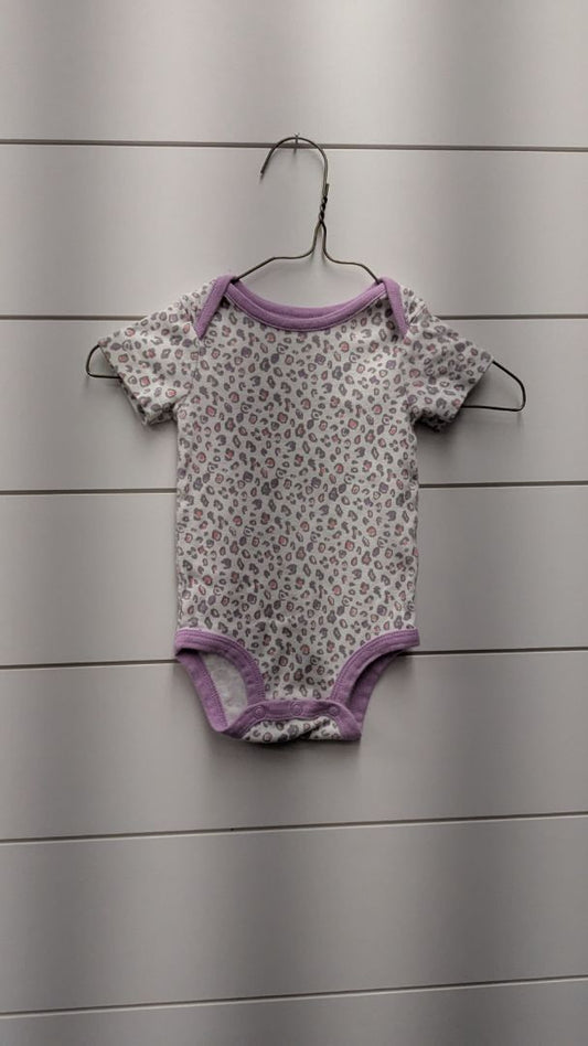 First Moments Cheetah Print Short Sleeve - 3mo