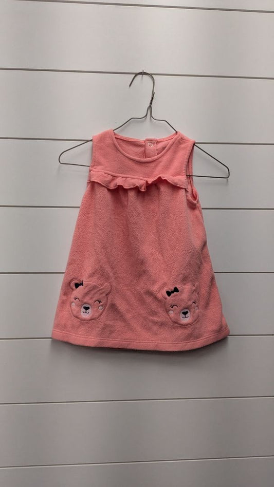 Carters Fleece Bear Dress - 12mo