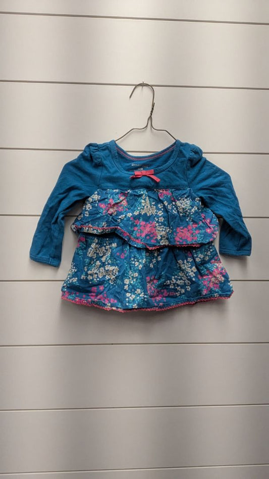 Oshkosh Floral Ruffle Long Sleeve - 12mo
