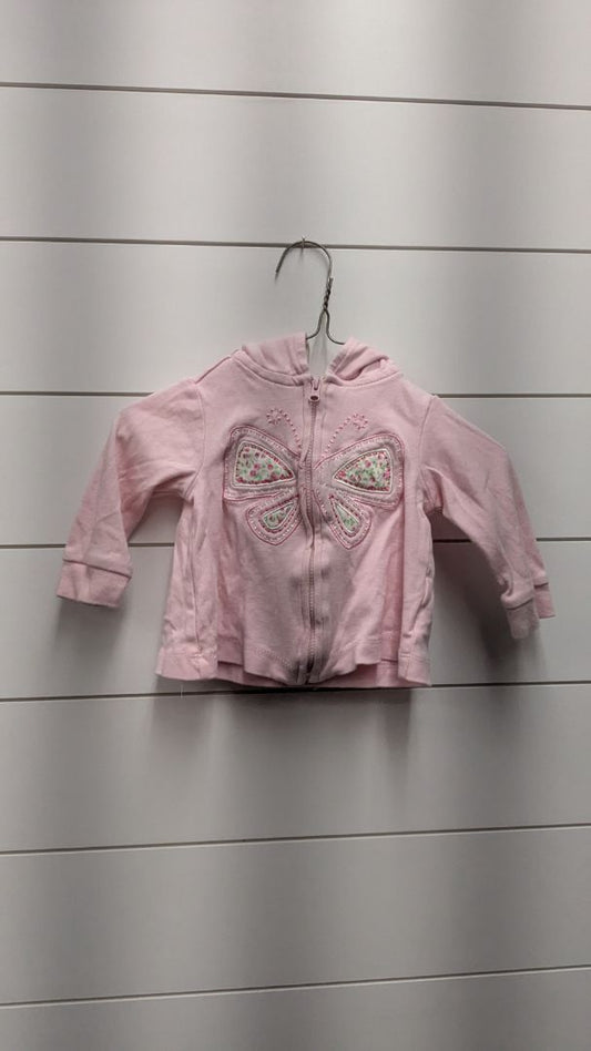 Butterfly Zip-Up Sweatshirt - 6mo