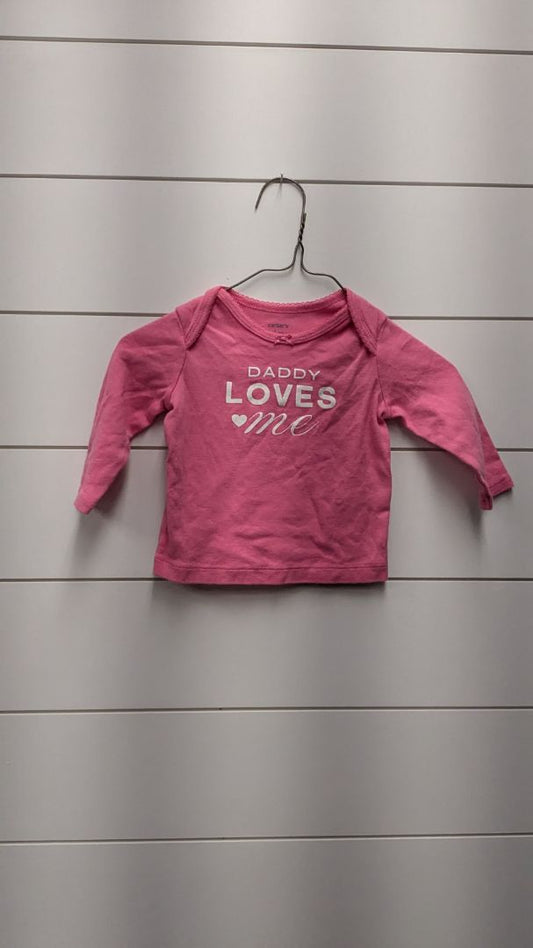Carters Daddy Loves Me Long Sleeve - 6mo