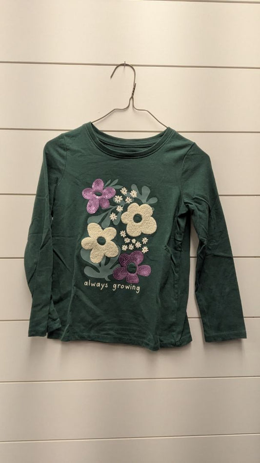 Jumping Beans Flower Long Sleeve - 5t