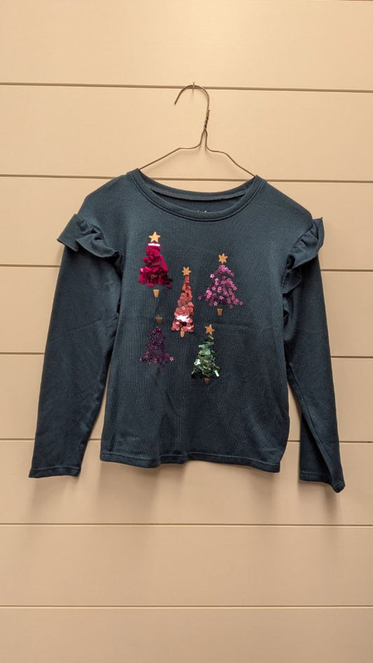Jumping Beans Sequin Christmas Tree Long Sleeve - 5t