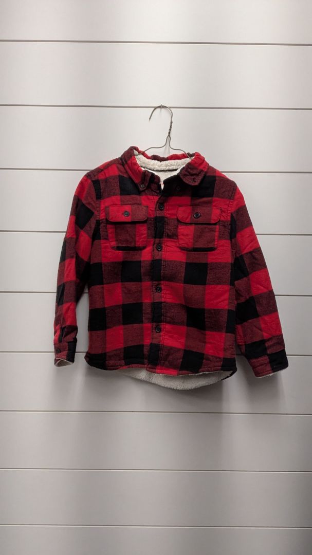 Cat & Jack Plaid Sherpa Button-Up - 5t
