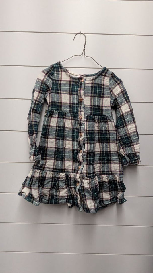 Wonder Nation Long Sleeve Plaid Dress - 5t