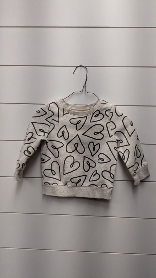 Cat & Jack Heart Sweatshirt - 12mo