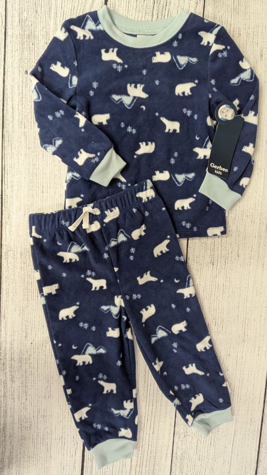 Gerber Fleece Polar Bear Pajama Set NWT - 2t