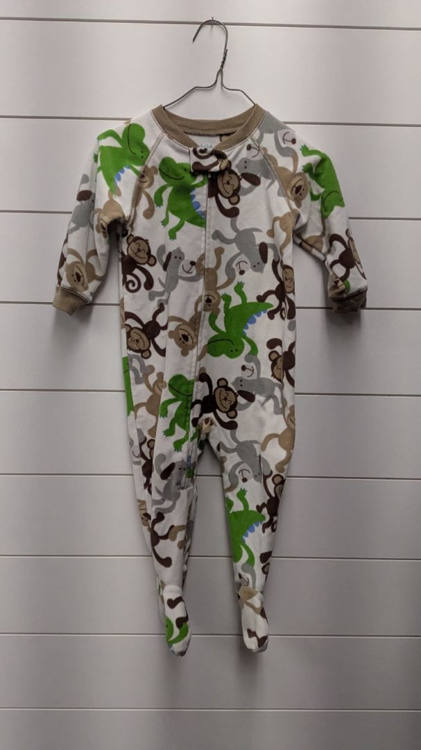 Carters Fleece Monkey Pajamas - 18mo