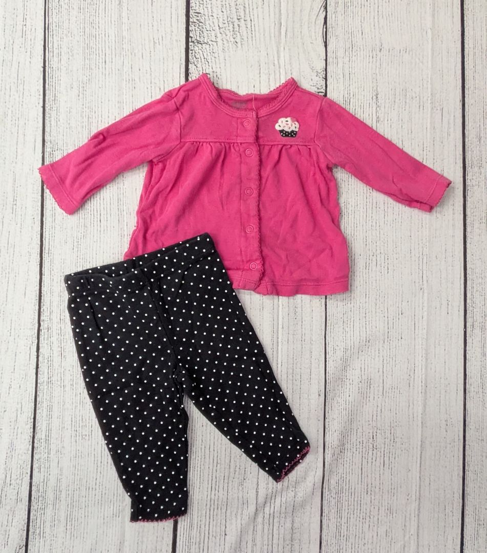 Carters Cupcake Polka Dot Outfit - 3mo