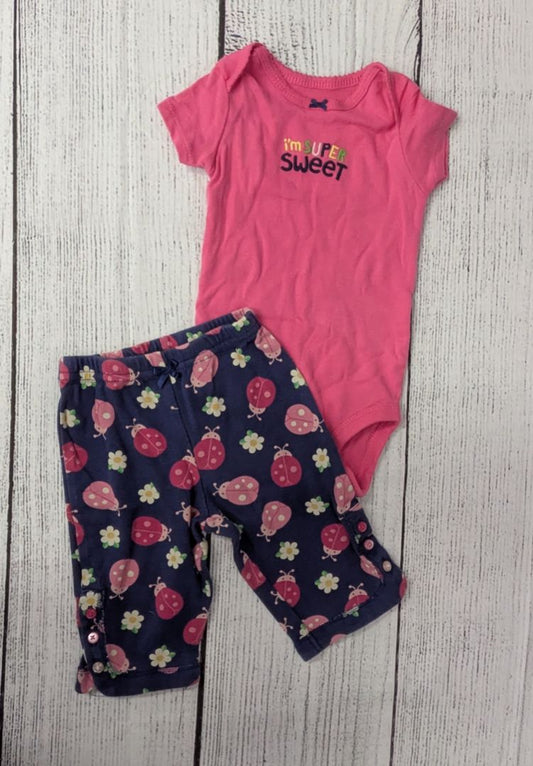 Carters Ladybug Outfit - 3mo