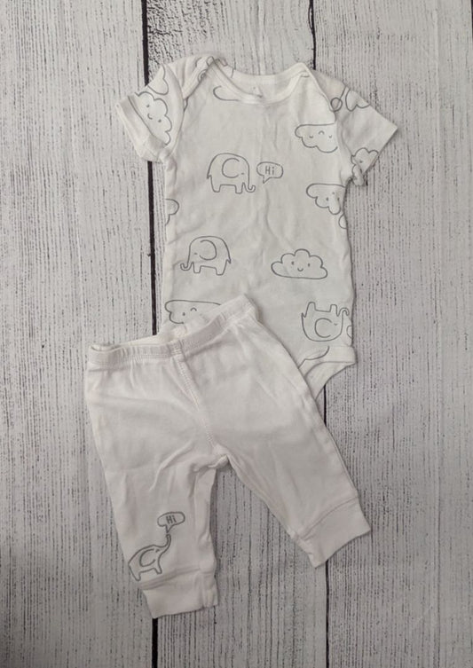 Carters Elephant Outfit - 3mo